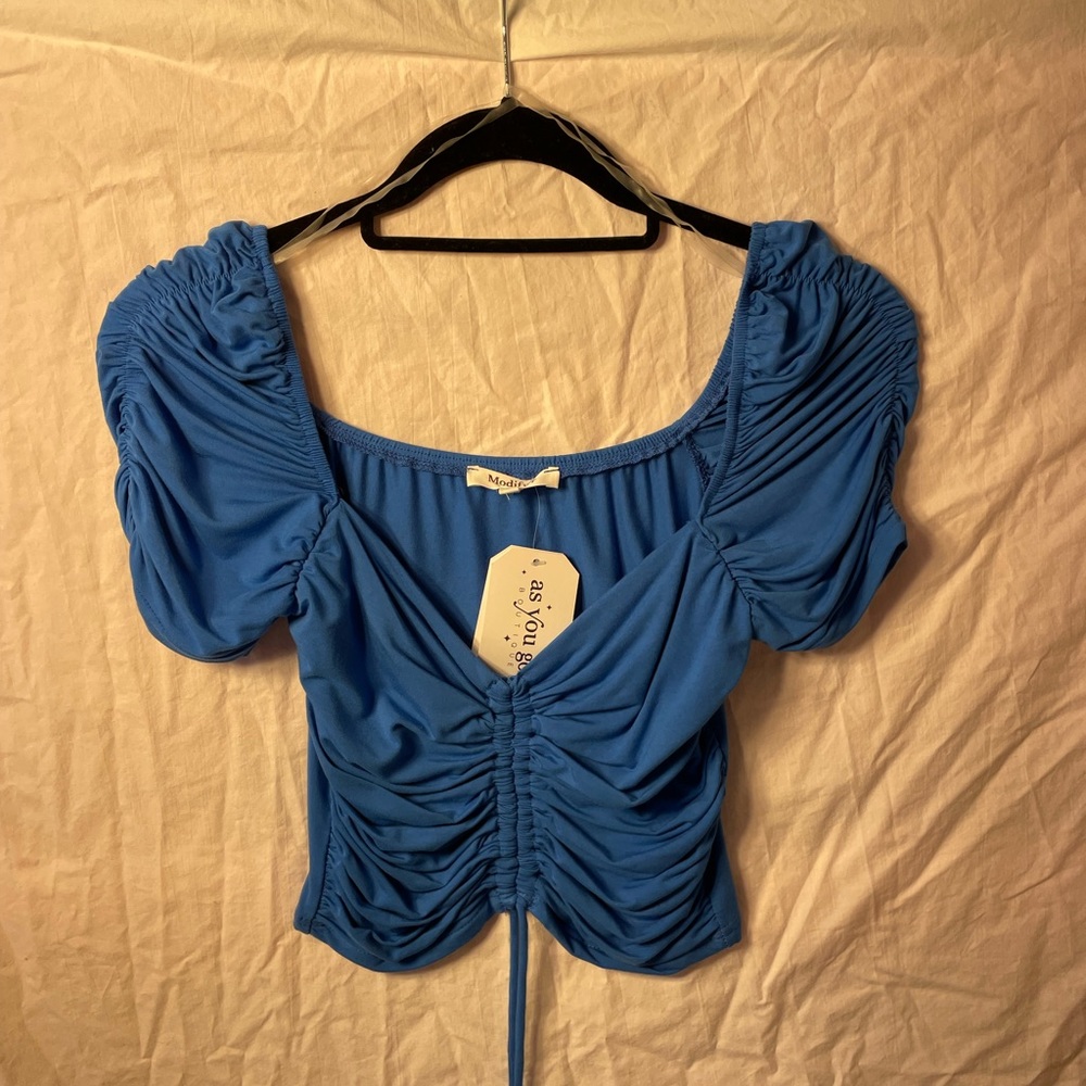 AS YOU GO blue top